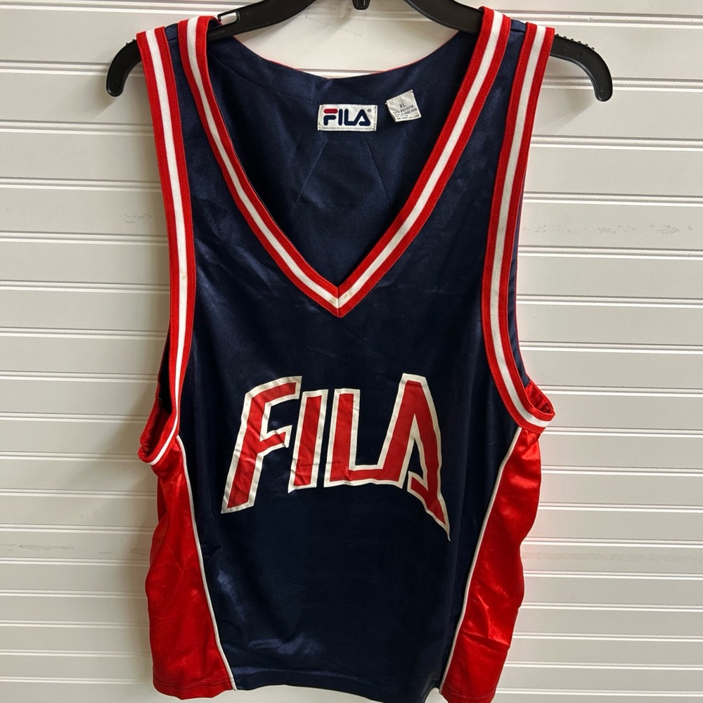 Fila Shirt Vintage 90s Fila Sleeveless Jersey Shirt Size XL
